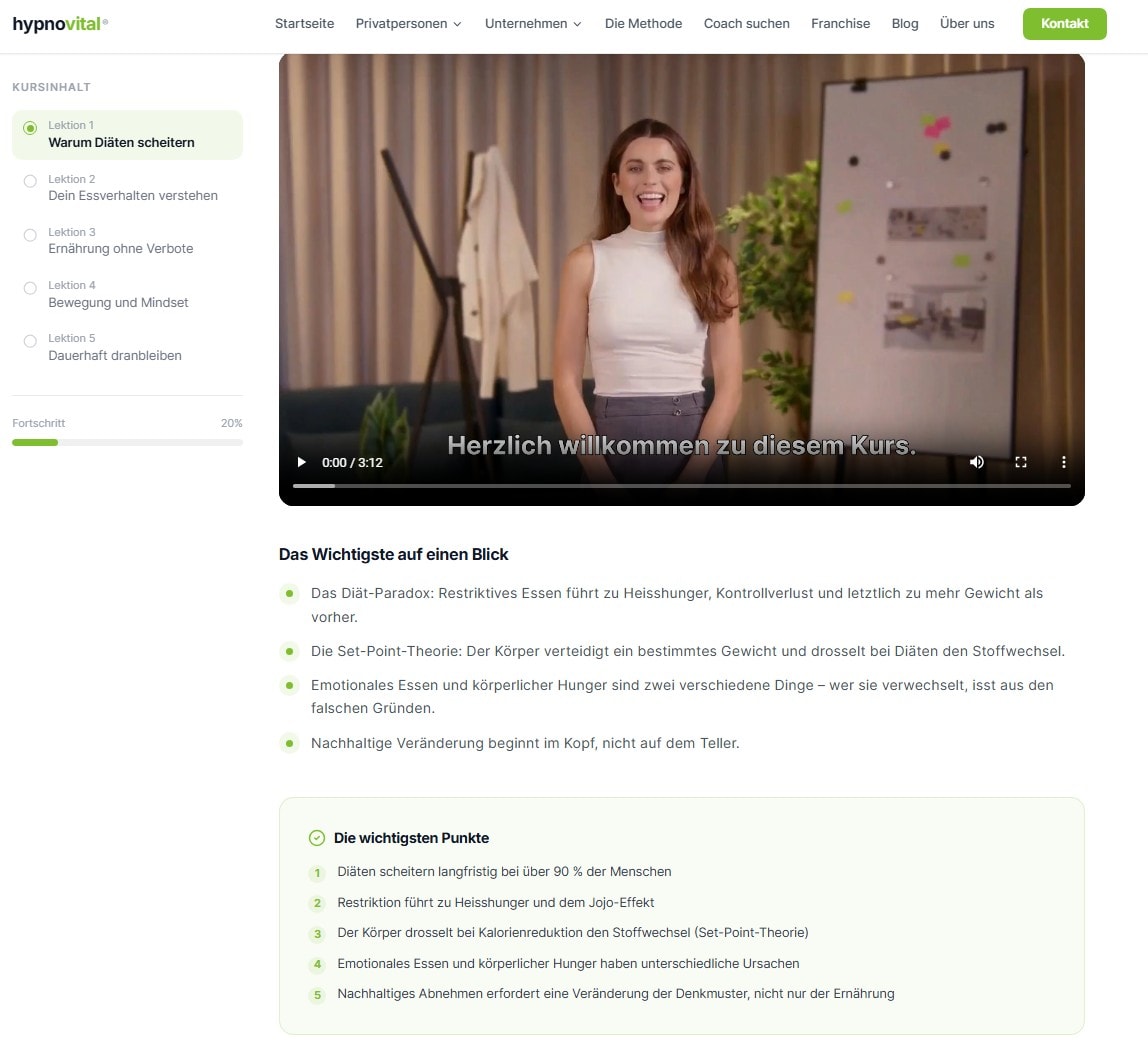 E-Learning Gesund abnehmen